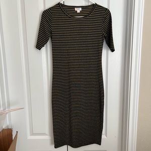 LulaRoe XXS striped shimmer dress